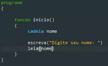 Comando leia no Portugol Studio