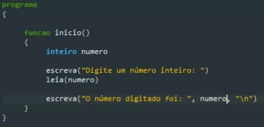 Programa leia Número em Portugol