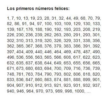 Crie um programa e um algoritmo para listar os 1000 primeiros números felizes.